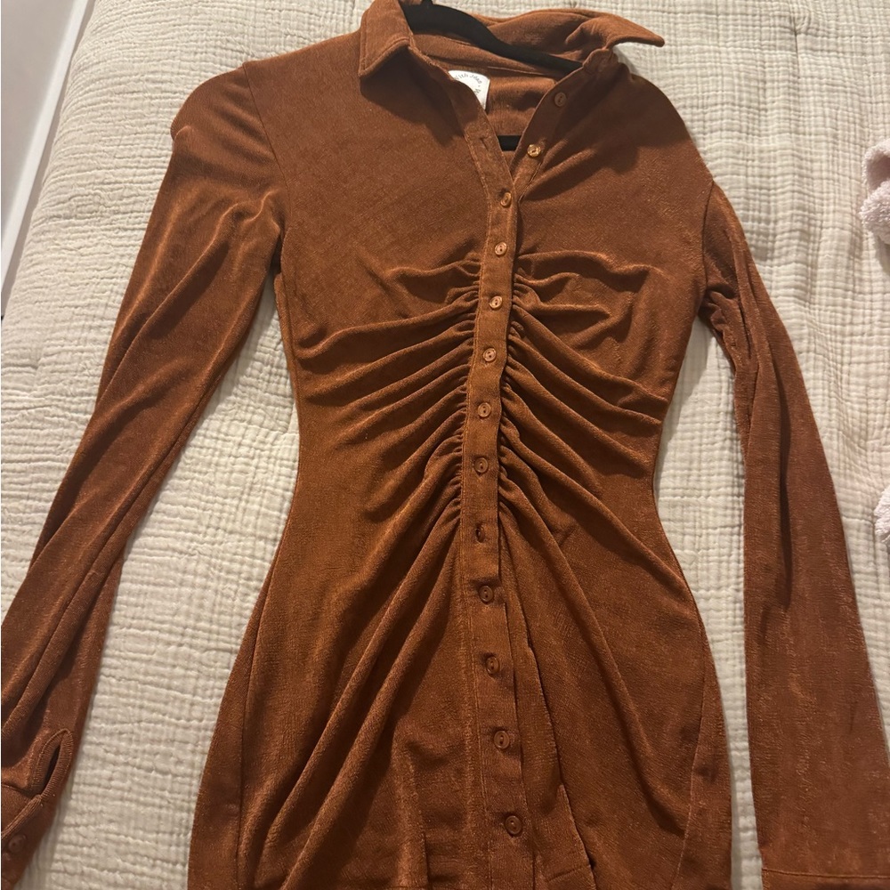 With Jéan Women's Brown Dress Size XXS Like New